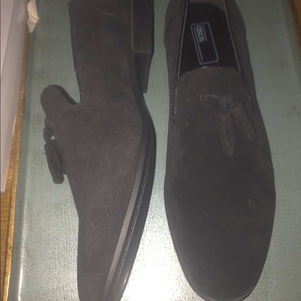 Men Black Suede Loafers